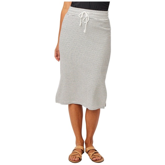 Carve Designs Striped Black and White Women's Addie Skirt L - Picture 1 of 7